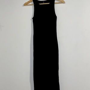 Black midi dress
